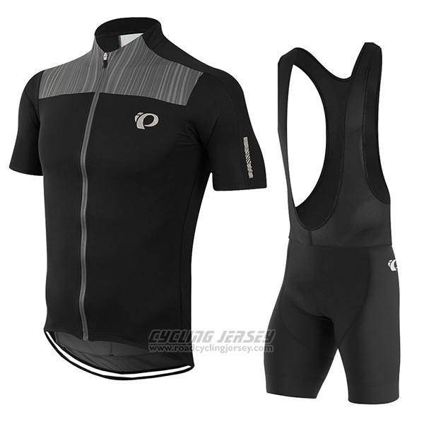 2017 Cycling Jersey Pearl Izumi Black and Gray Short Sleeve and Bib Short